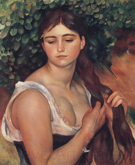 Pierre Renoir The Braid(suzanne Vdaladon) Spain oil painting art